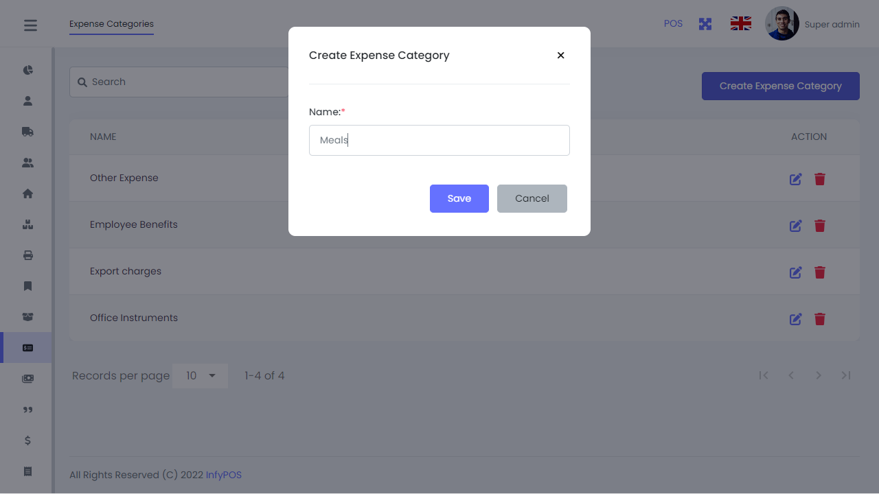 Add Expenses Category